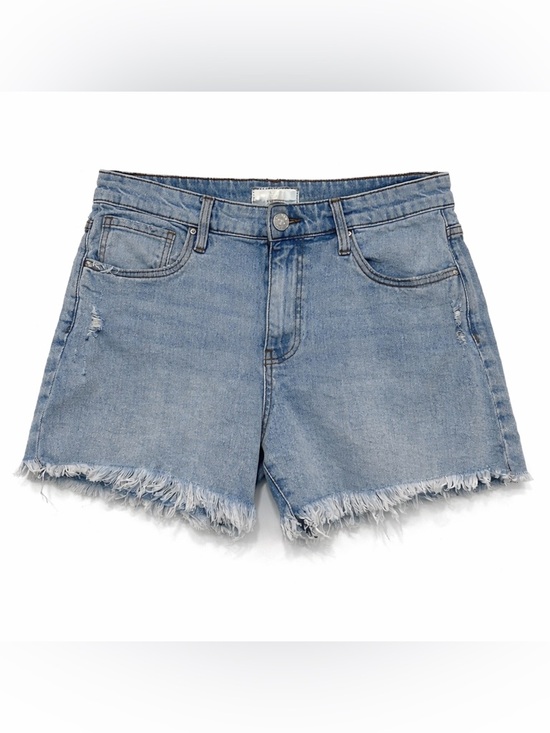 Kut from the Kloth Pants - KUT from the Kloth Jane Long Shorts High Rise Frayed Hem Light Wash Denim Size 6